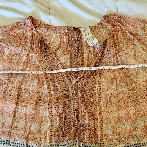 FP ONE (Free People) sheer top - multi color, metallic threads - M - Picture 8 of 9